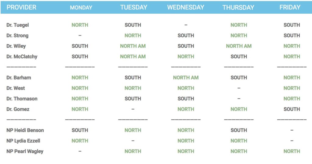 Provider-Schedule-Abilene-Pediatric